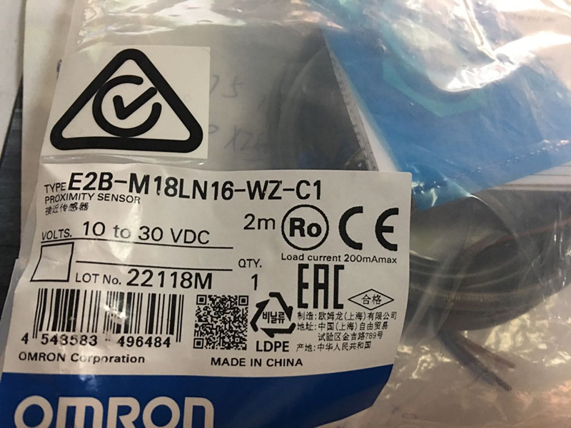 E2B-M18LN16-WZ-C1 2M欧姆龙 E2B系列 圆柱型接近传感器